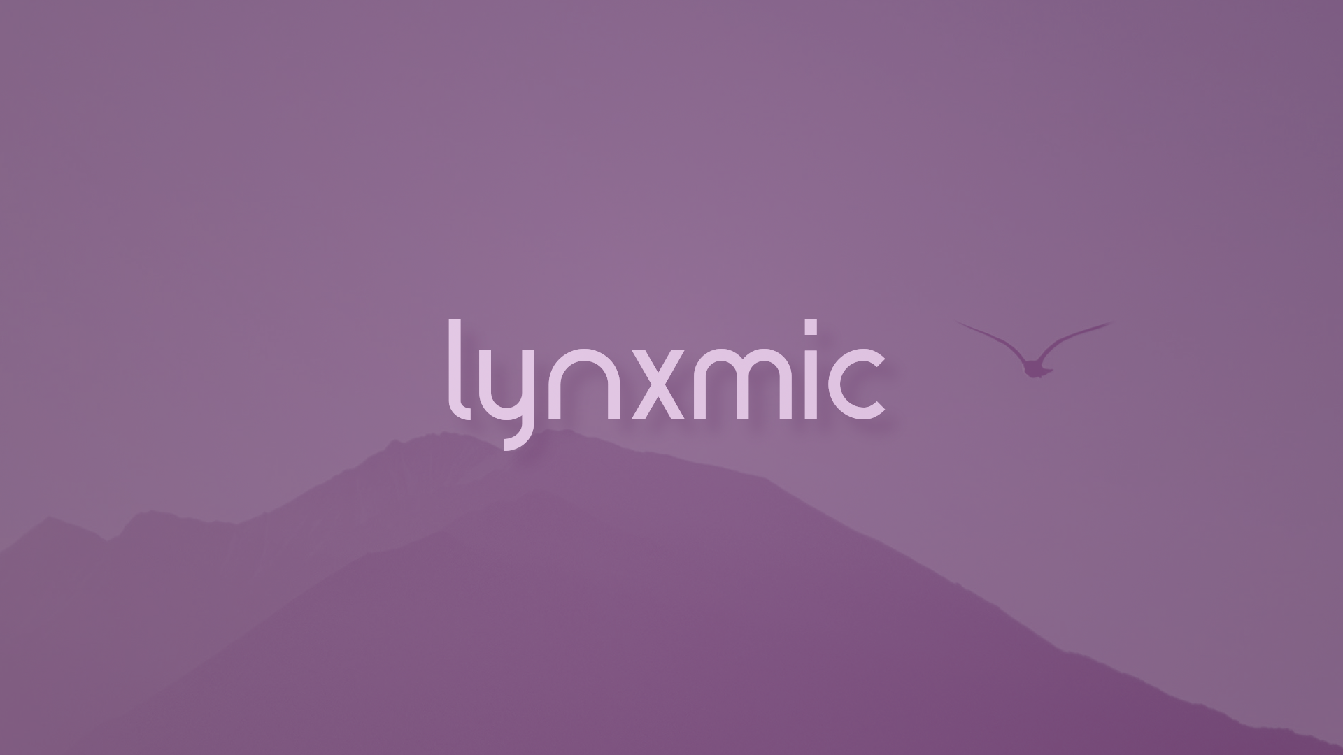 The new Lynxmic wordmark and background as of May 2023